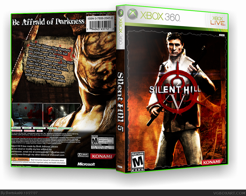 Silent Hill 5 box cover