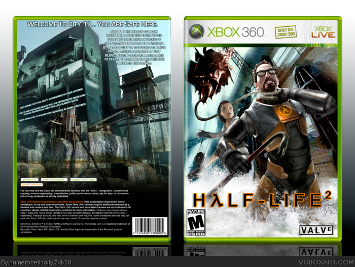 Half Life 2 box art cover