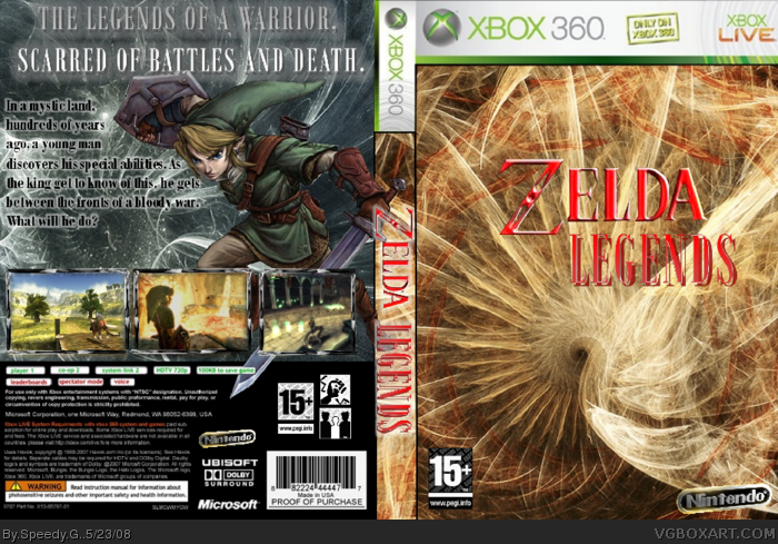 Zelda Legends box art cover
