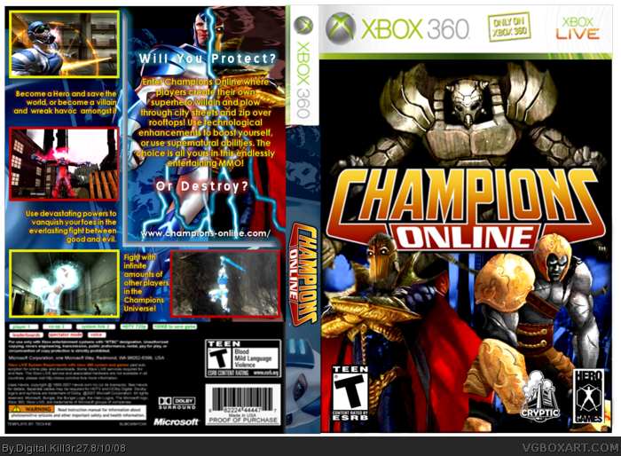 Champions Online box art cover