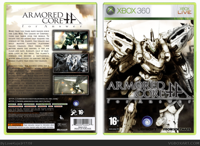 Armored Core: for Answer box art cover