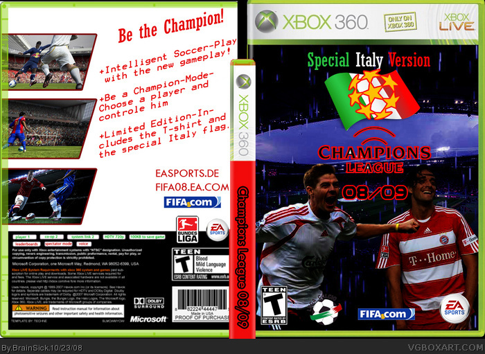 Champions League 08/09 Special Italy Version box art cover