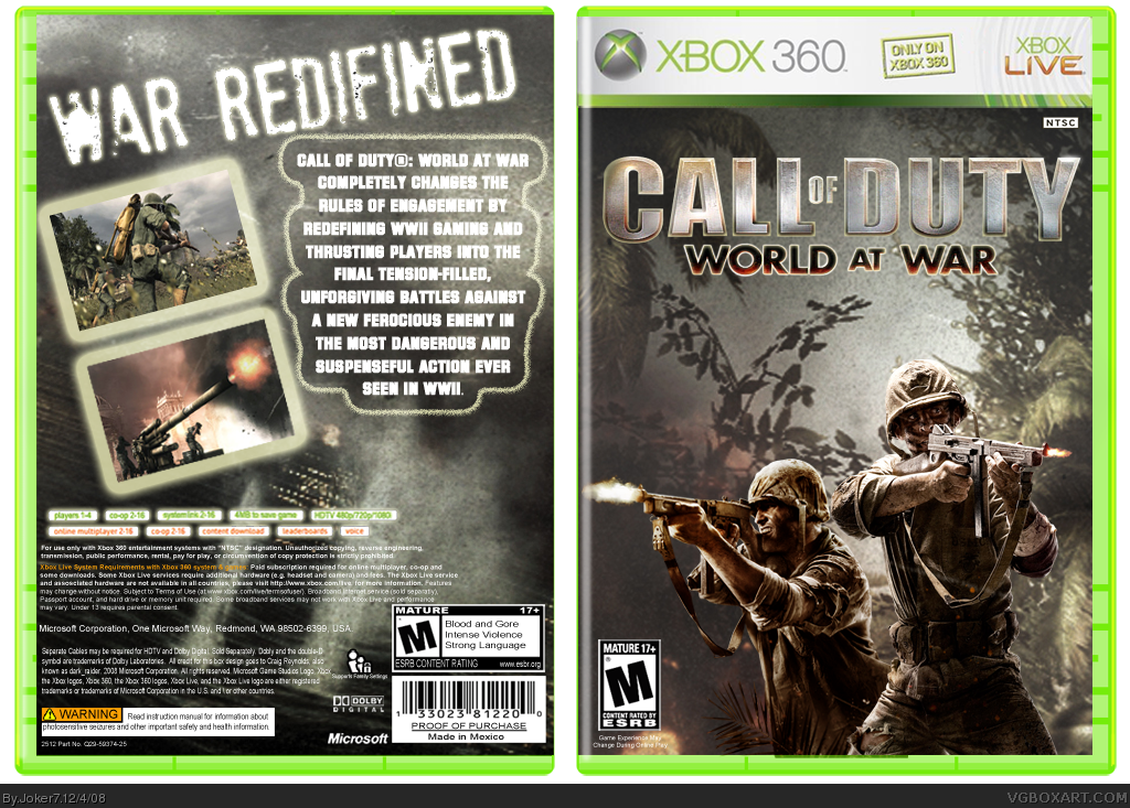 Call of Duty: World at War box cover