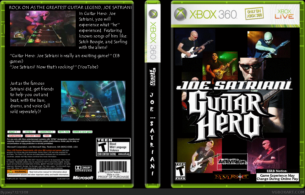 Guitar Hero: Joe Satriani box cover