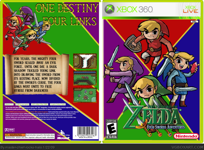 The Legend Of Zelda: Four Swords Adventures box art cover