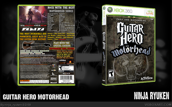 Guitar Hero Motorhead box art cover