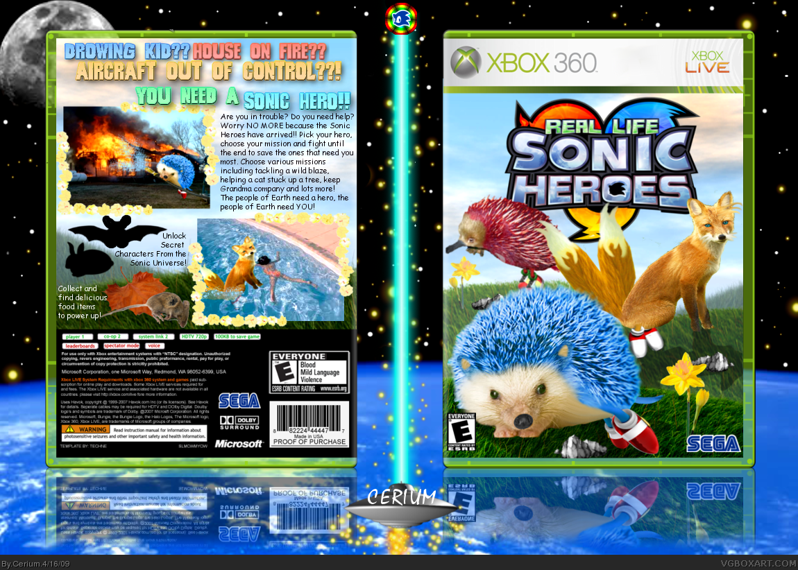 Real Life Sonic Heroes box cover