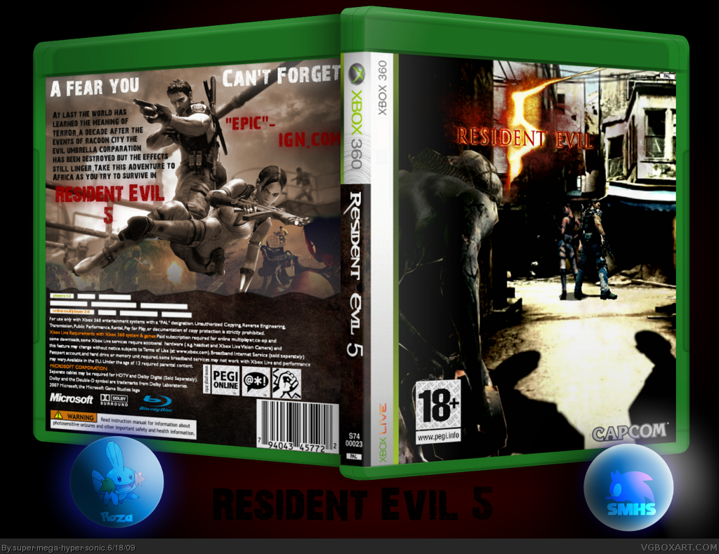 Resident Evil 5: Blu-Ray edition box cover