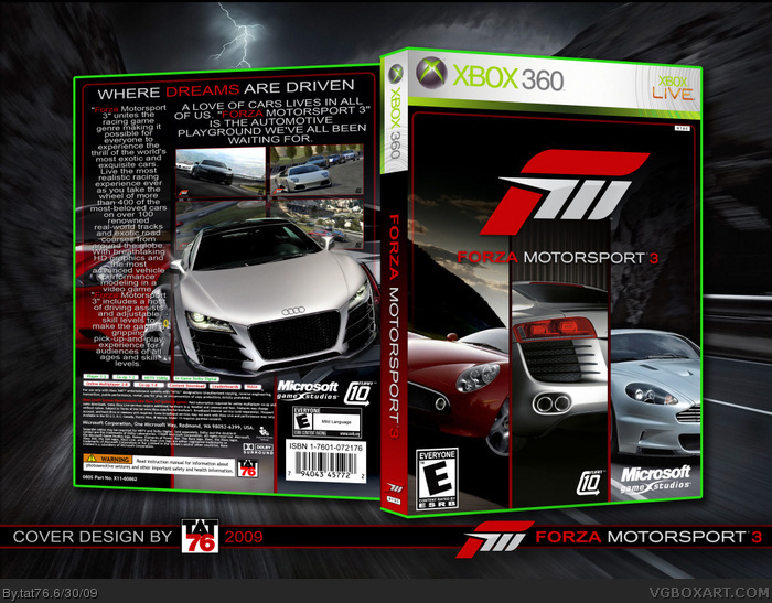 Forza Motorsport 3 box art cover