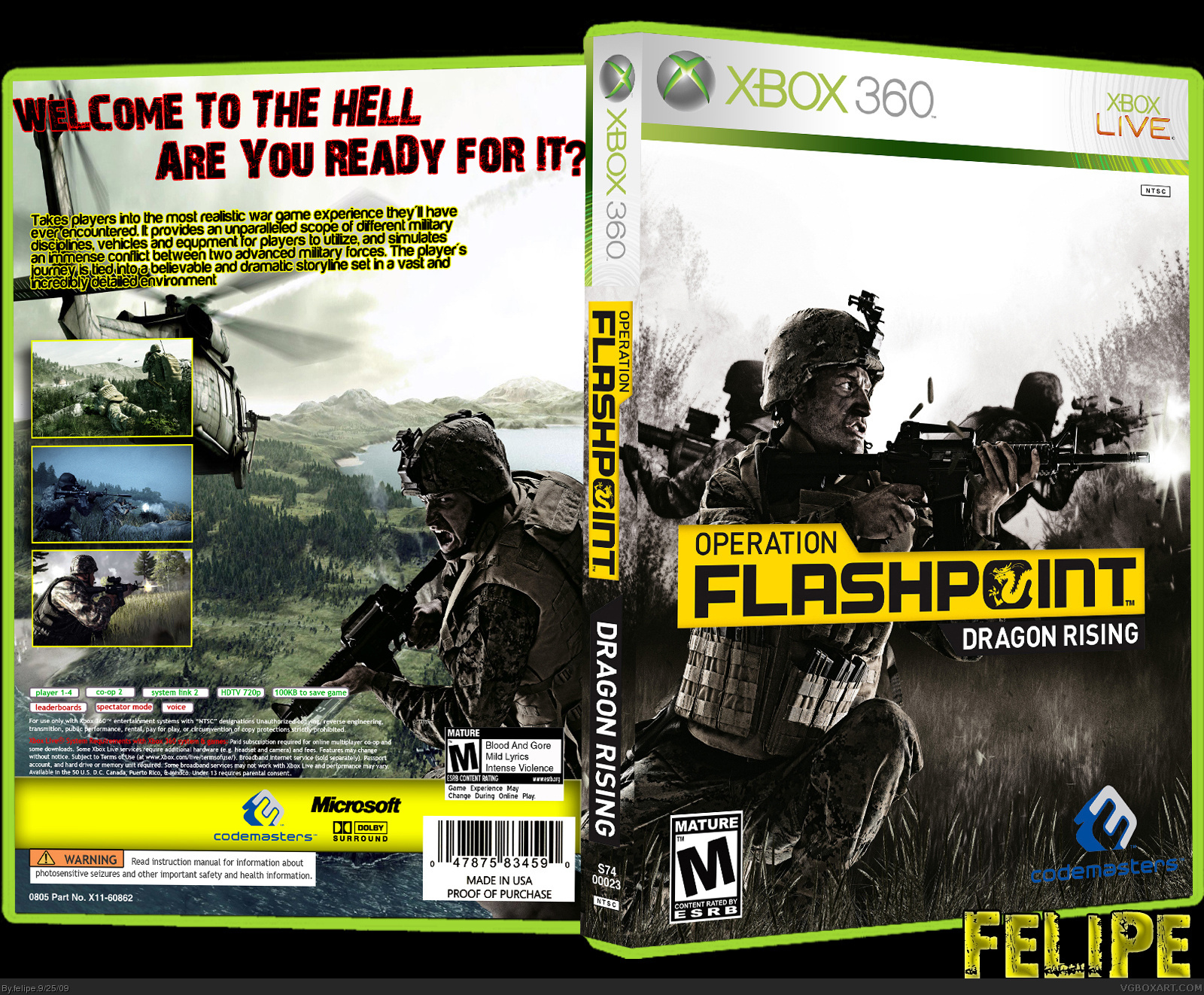 Operation Flashpoint: Dragon Rising box cover