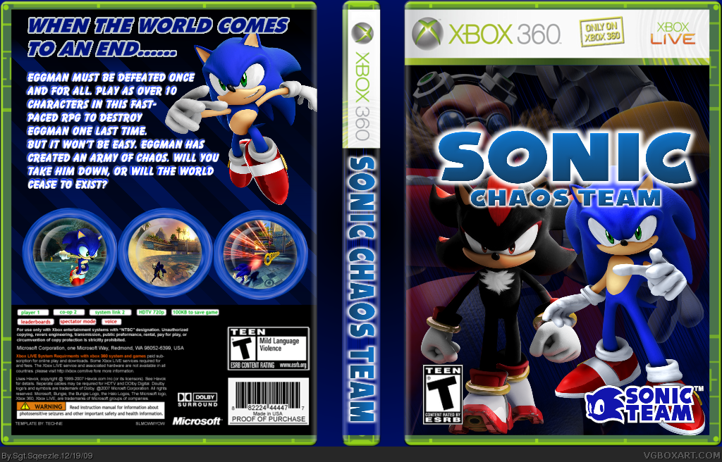 Sonic Chaos Team box cover