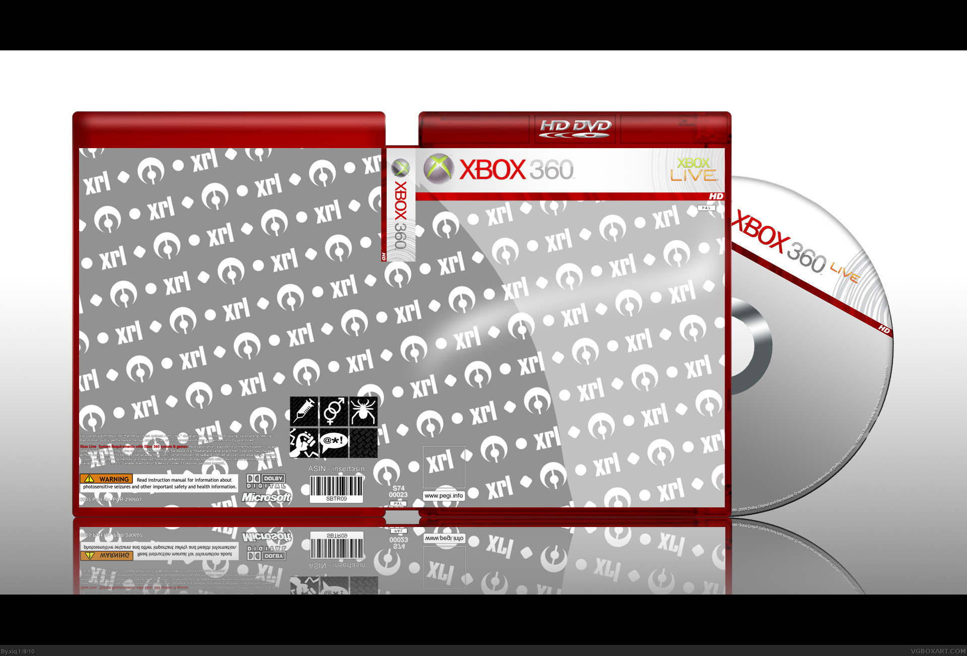 Xbox 360 HDLine Template box cover