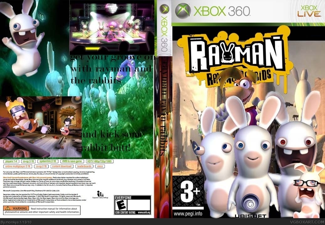 rayman raving rabbits box cover