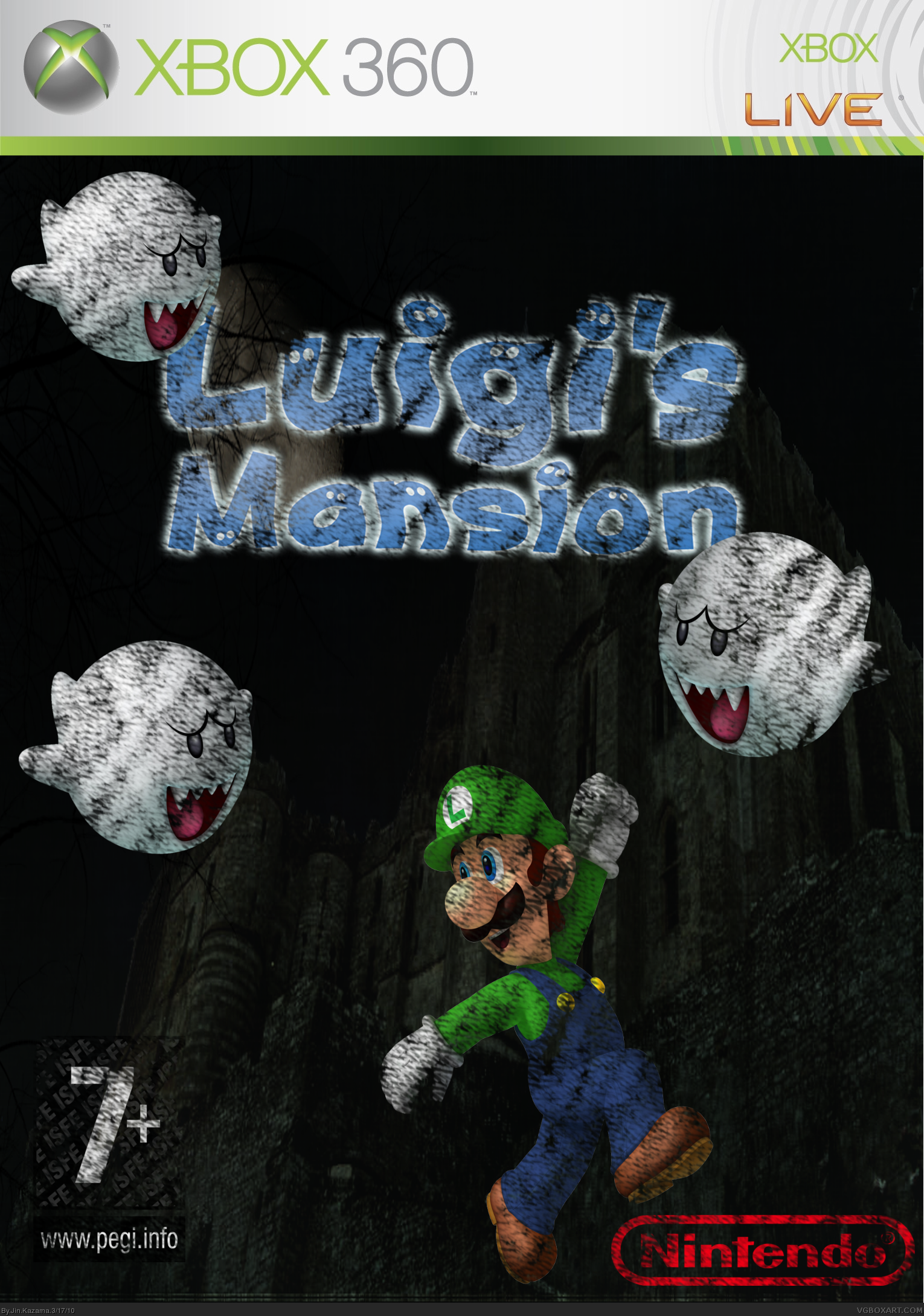 Luigi's Mansion XBOX 360 box cover