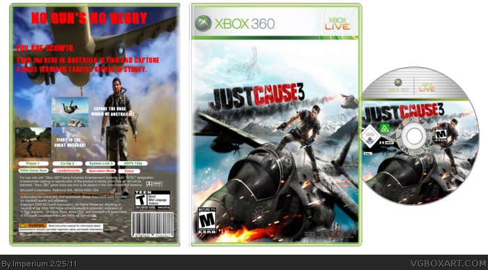 Just cause 3 box art cover
