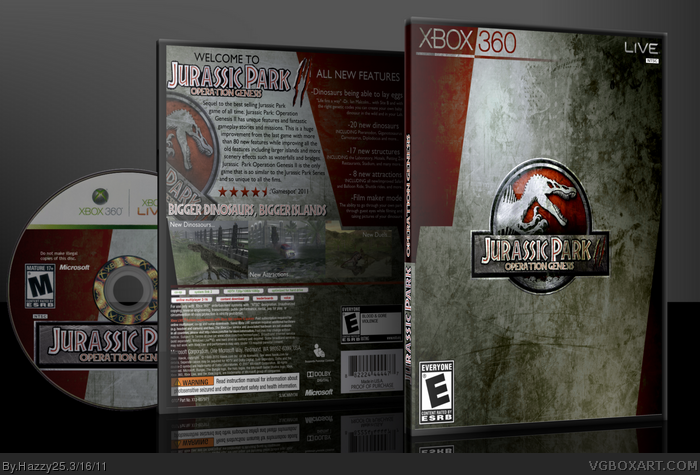 Jurassic Park Operation Genesis II box art cover