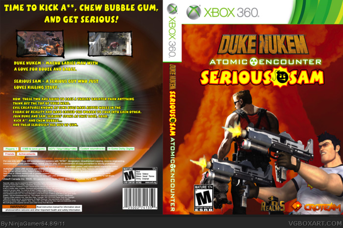Duke Nukem & Serious Sam: The Atomic Encounter box art cover