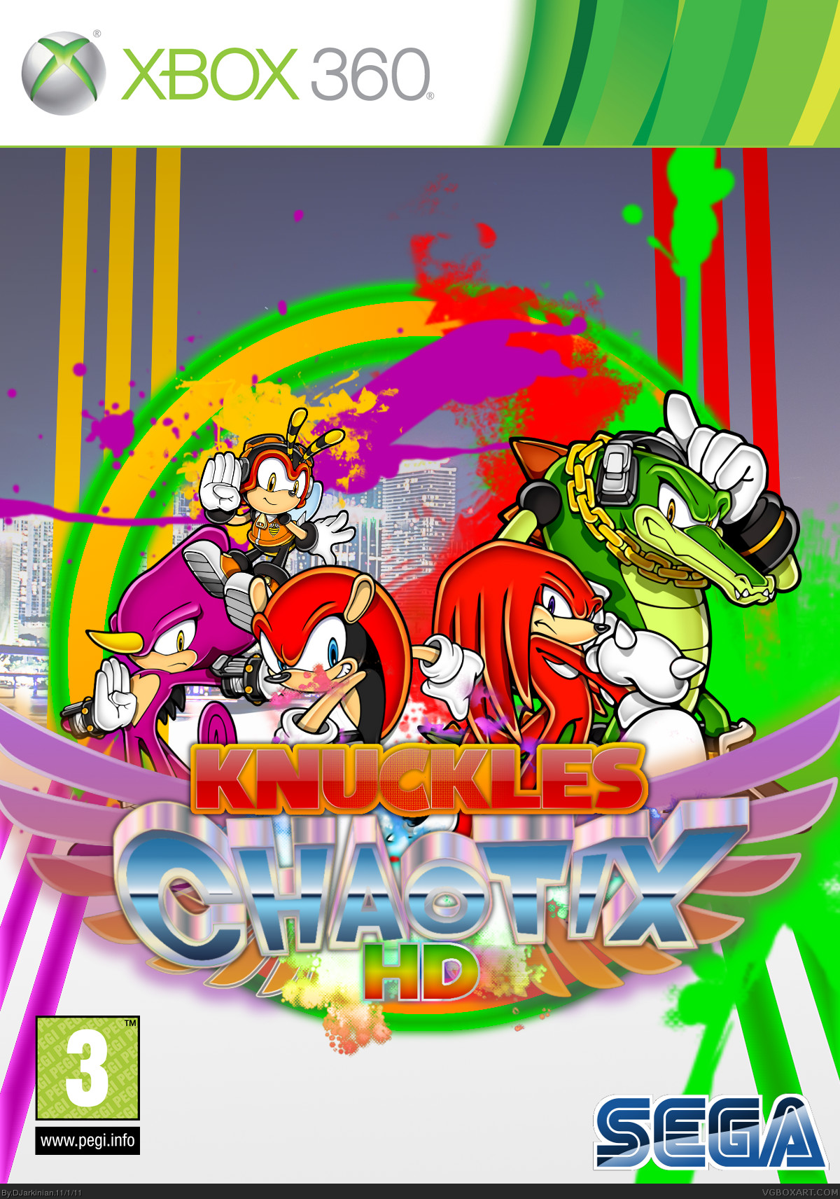 Knuckles' Chaotix HD box cover