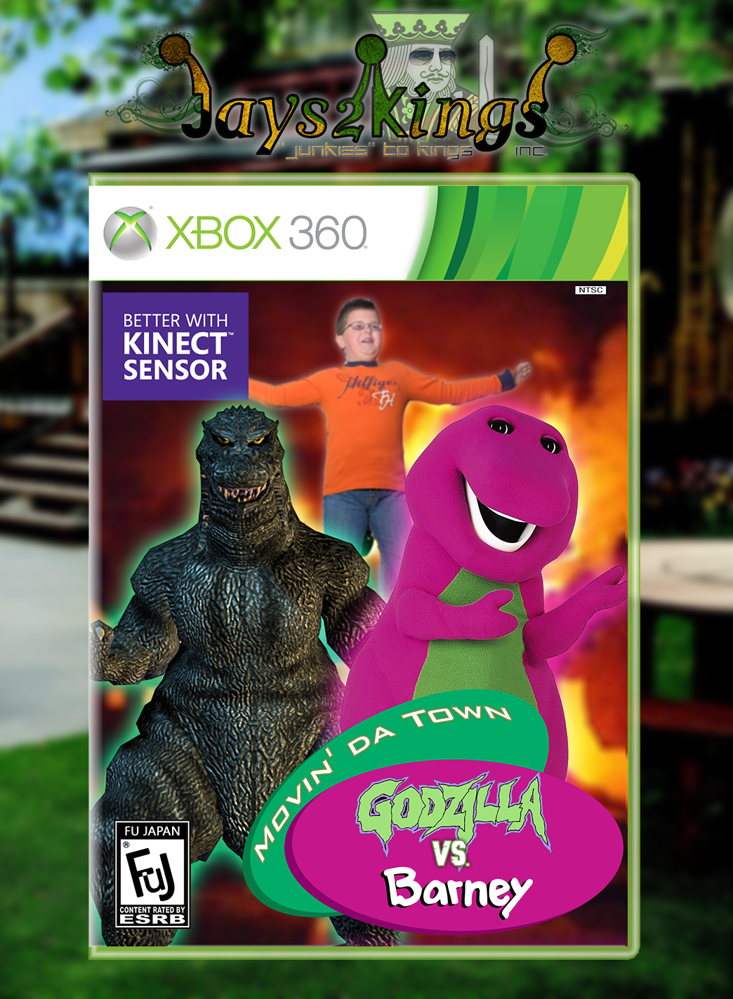 Godzilla VS. Barney: Movin' da Town box cover