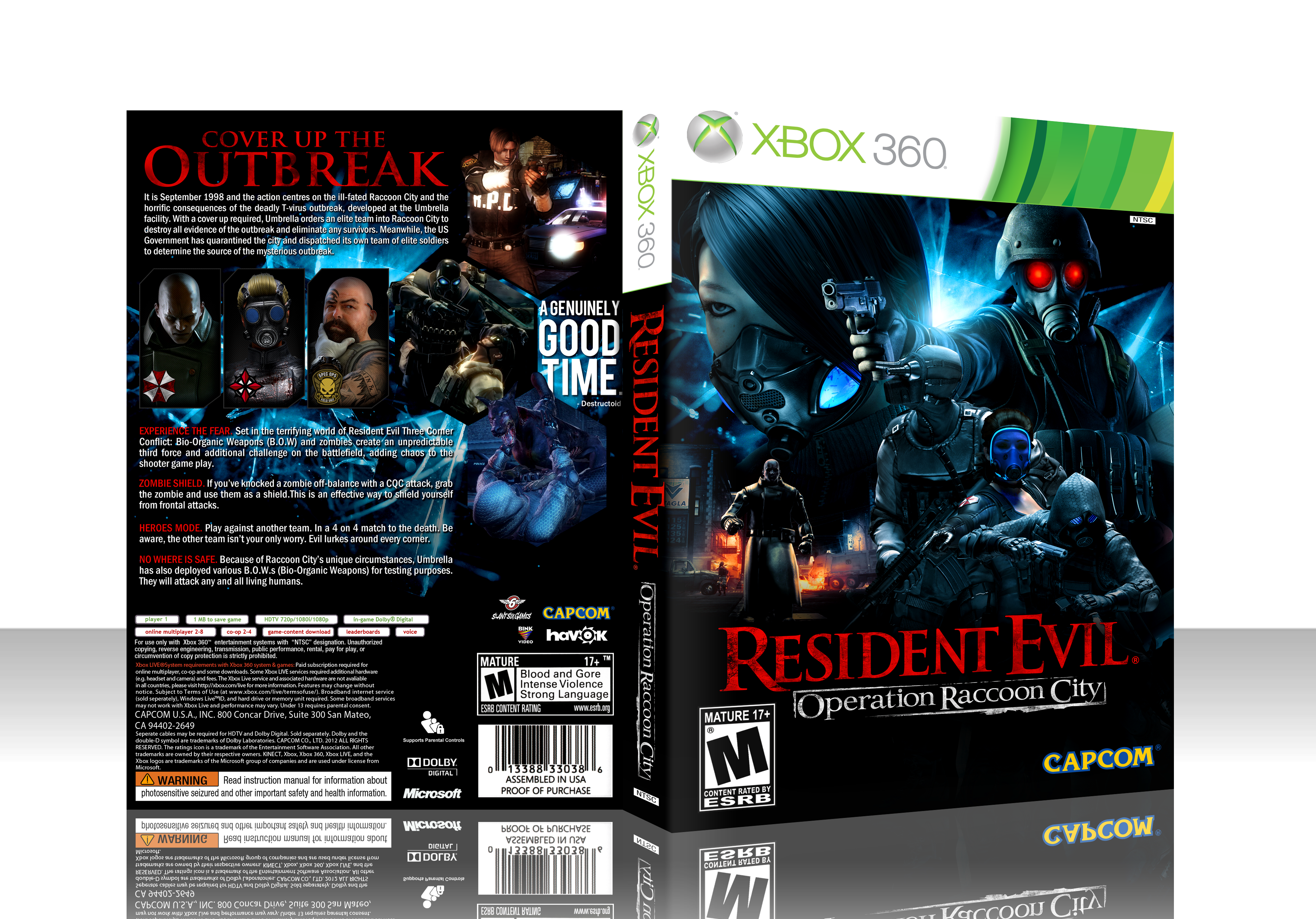 Resident Evil Operation Racoon City box cover