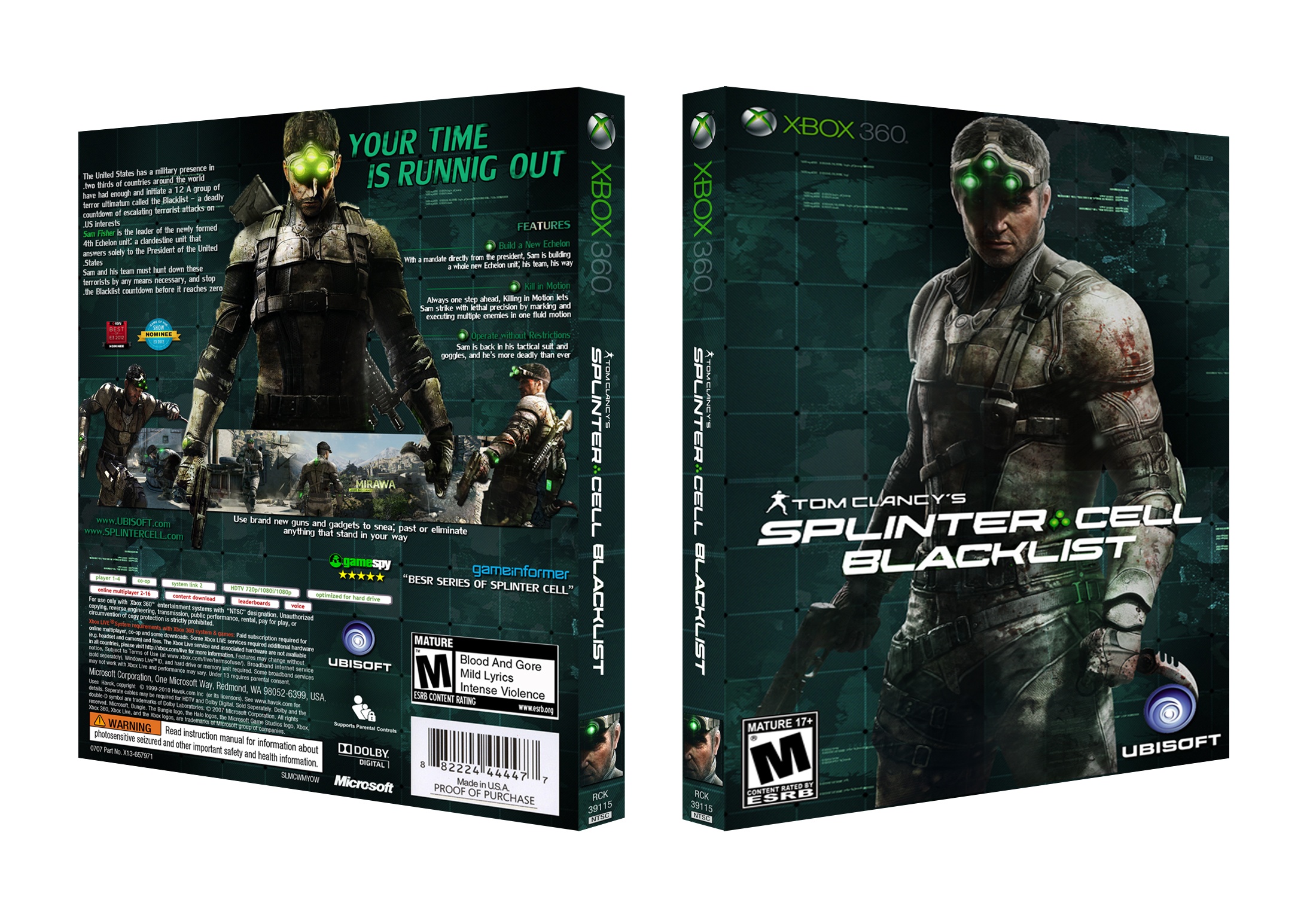Tom Clancy's Splinter Cell Blacklist box cover