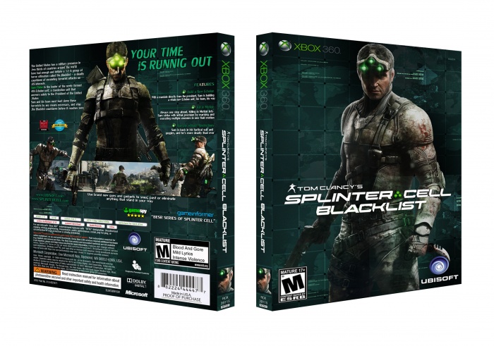 Tom Clancy's Splinter Cell Blacklist box art cover