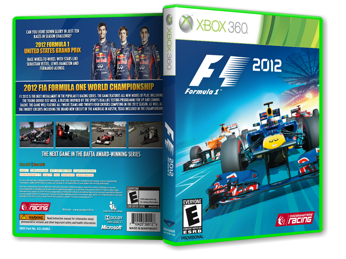 F1 2012 box cover