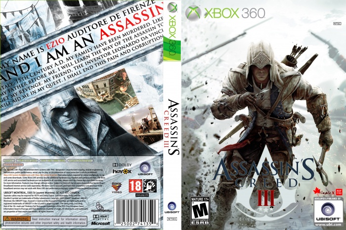 Assasin Creed 3 box art cover