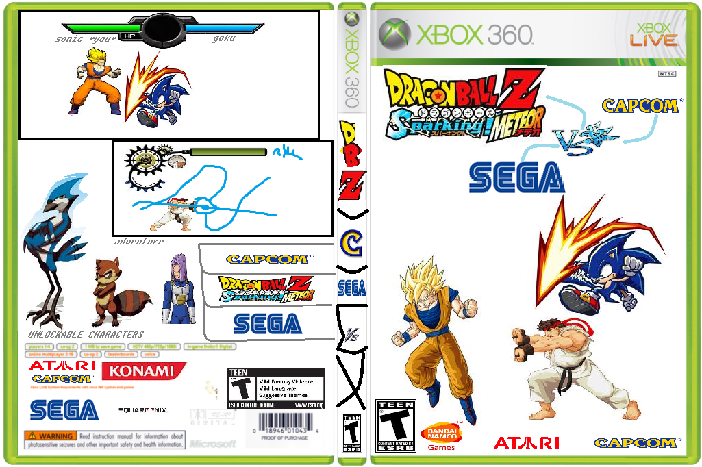 Dragon ball z vs Capcom vs Sega box cover