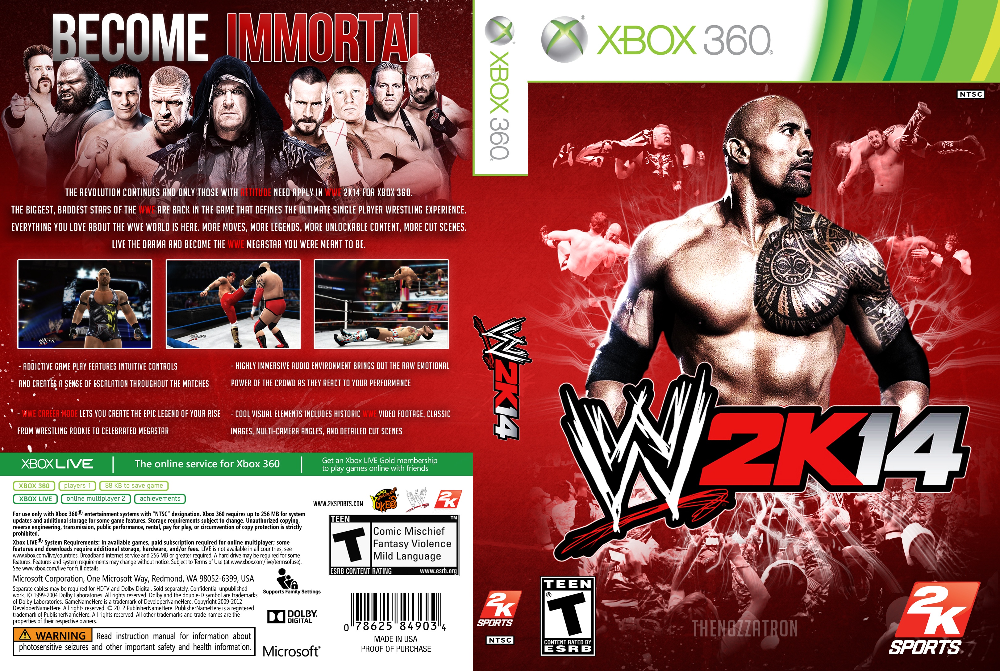 WWE 2K14 Become Immortal box cover