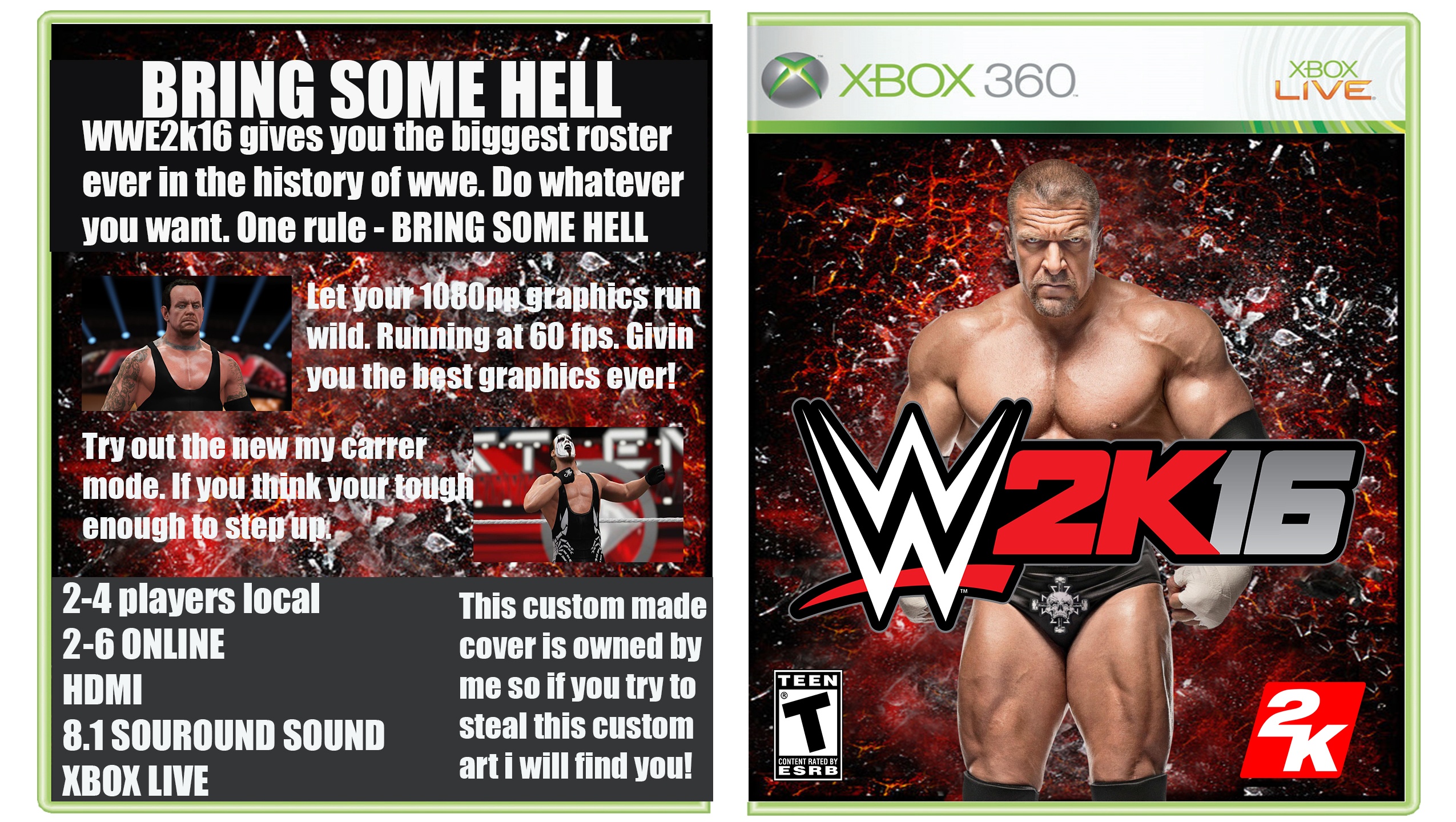 WWE2K16 box cover
