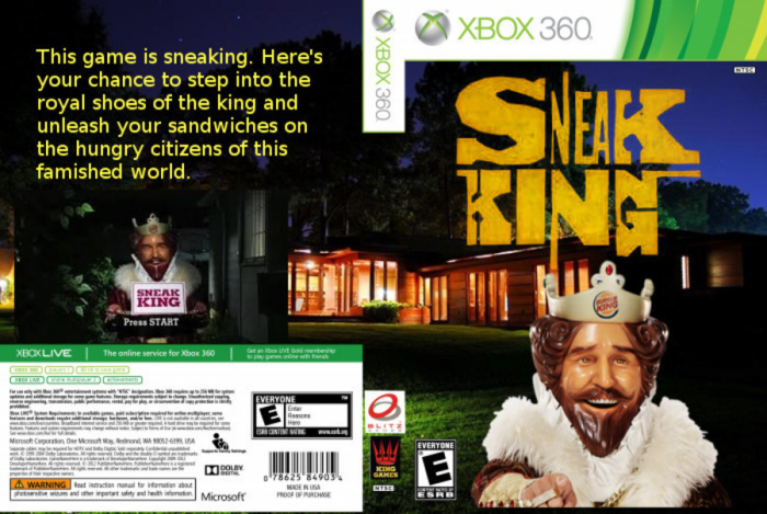 Sneak King box art cover