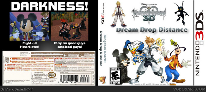 Kingdom Hearts 3D: Dream Drop Distance box art cover