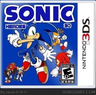Sonic Heroes 3D box cover