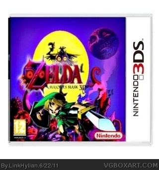 Legend of Zelda:Majora's Mask 3D box cover