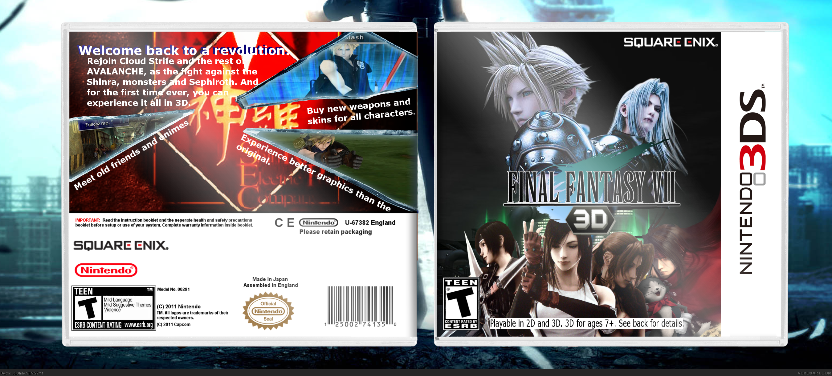 Final Fantasy VII 3D box cover