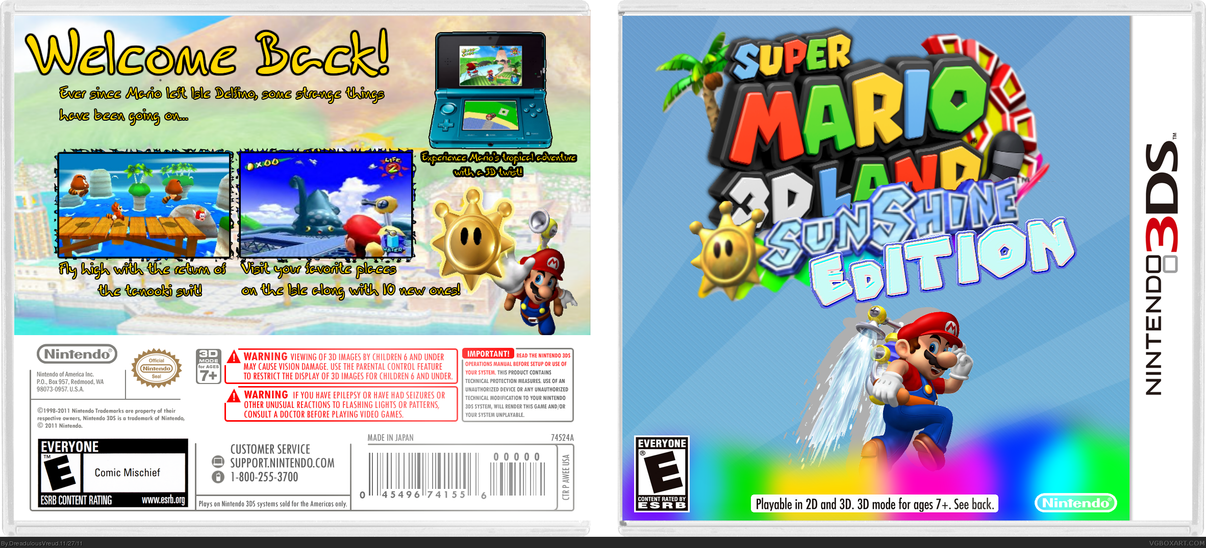 Super Mario 3D Land: Sunshine Edition box cover