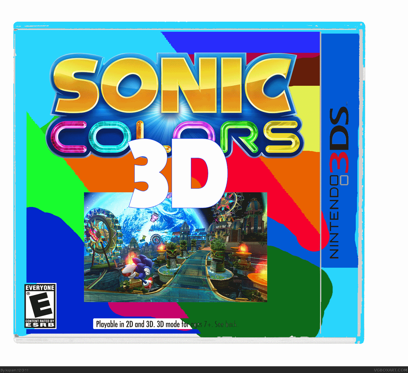 sonic colors 3D box cover
