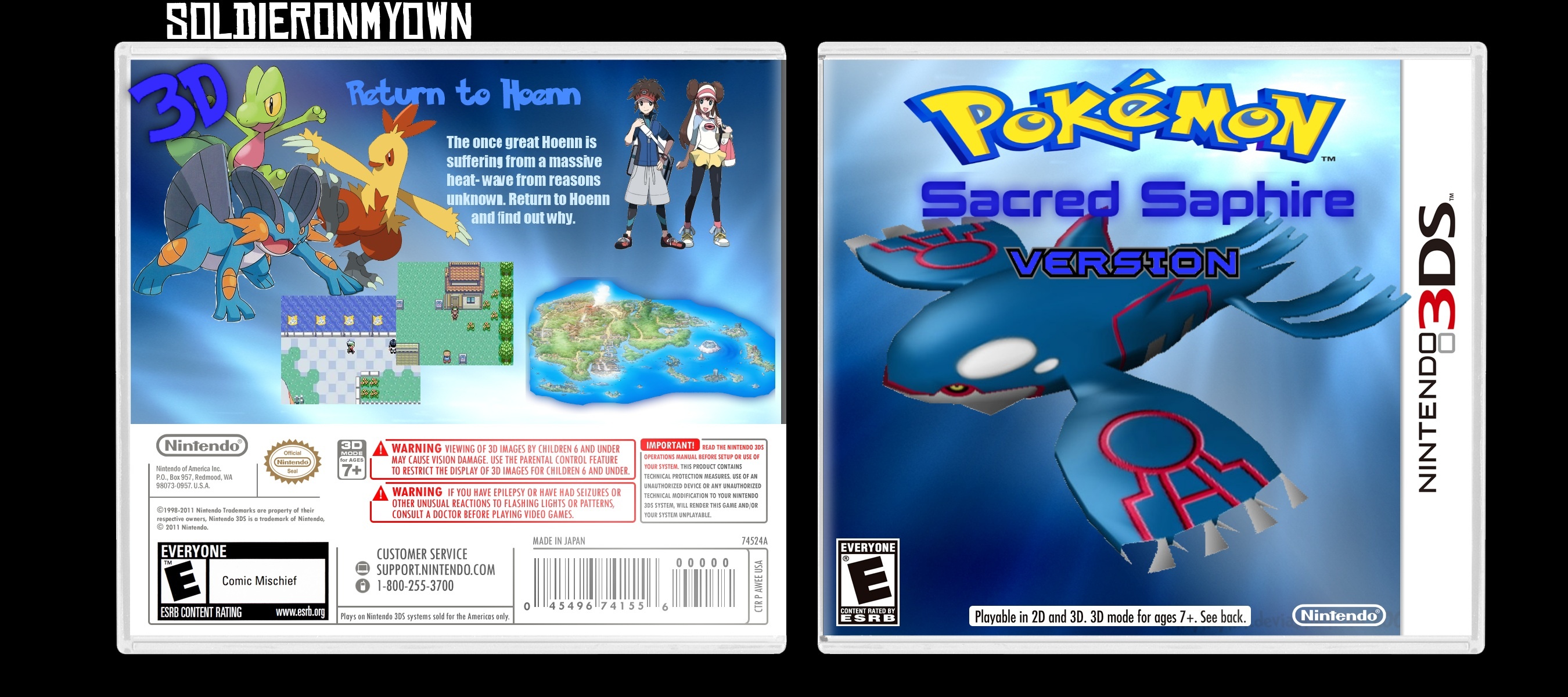 Pokemon Sacred Sapphire Version box cover