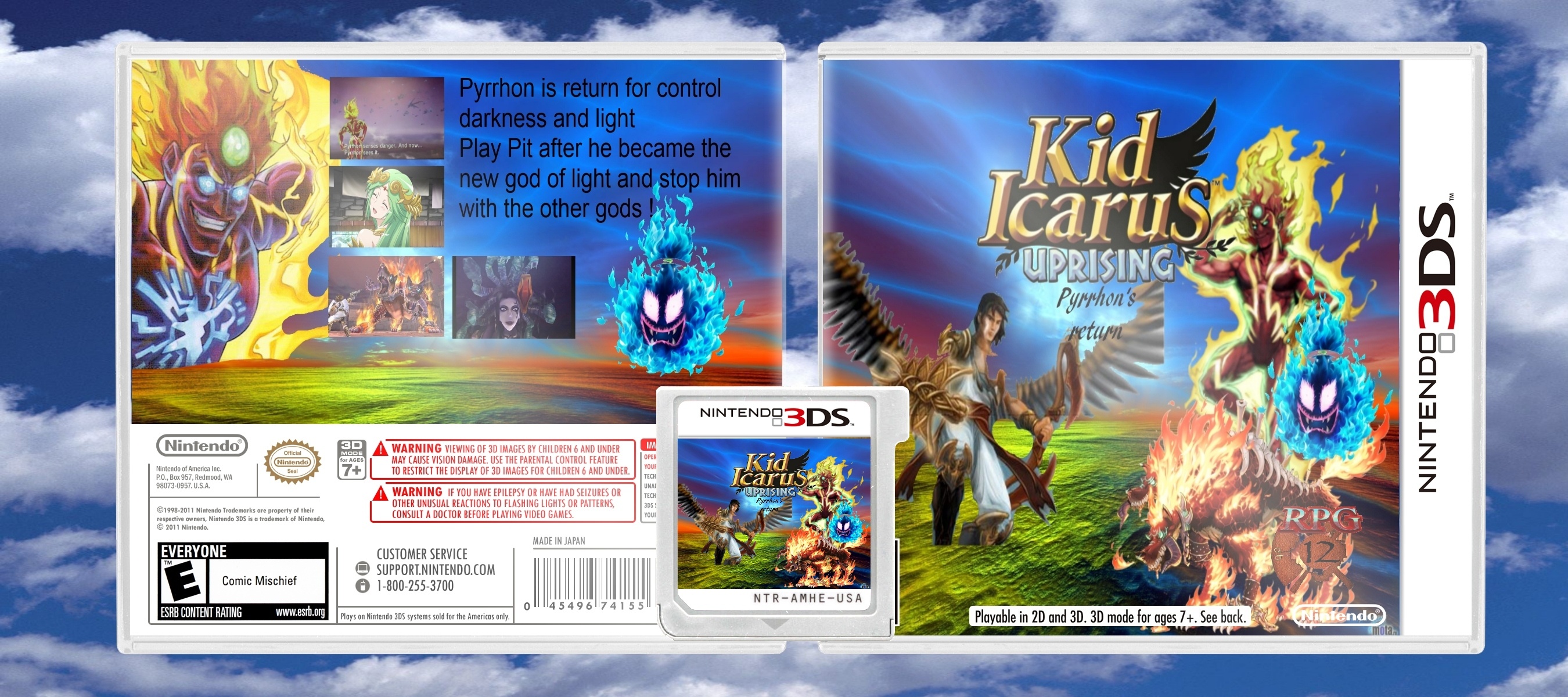 Kid Icarus: the Pyrrhon's return box cover