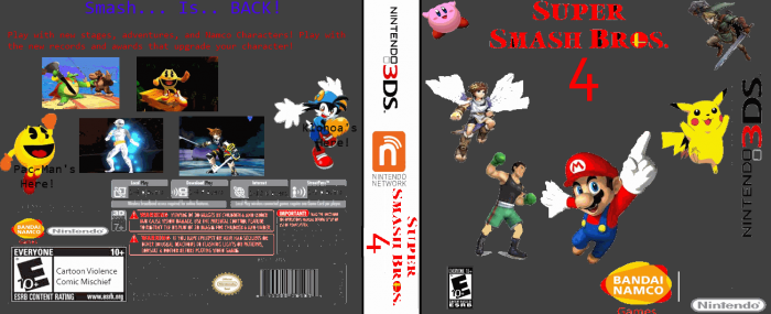 Super Smash Bros. 4 box art cover