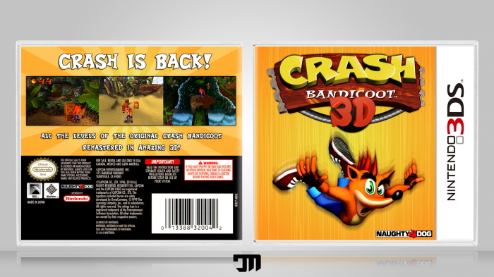 Crash Bandicoot 3D box art cover