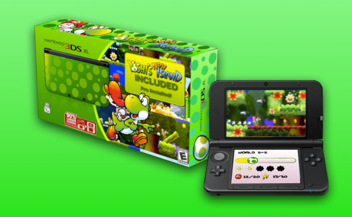 Yoshi's New Island 3DS XL Bundle box art cover