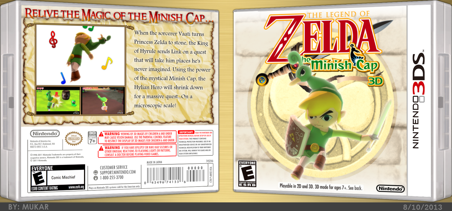 The Zelda: The Minish Cap 3D box cover