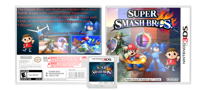 Super Smash Bros. 3DS box art cover