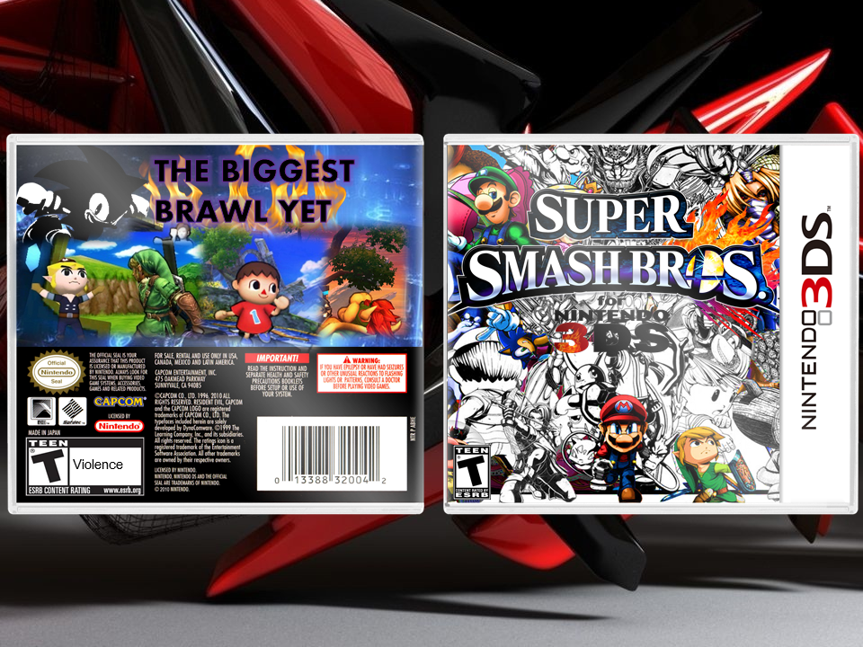 Super Smash Bros for Nintendo 3DS box cover