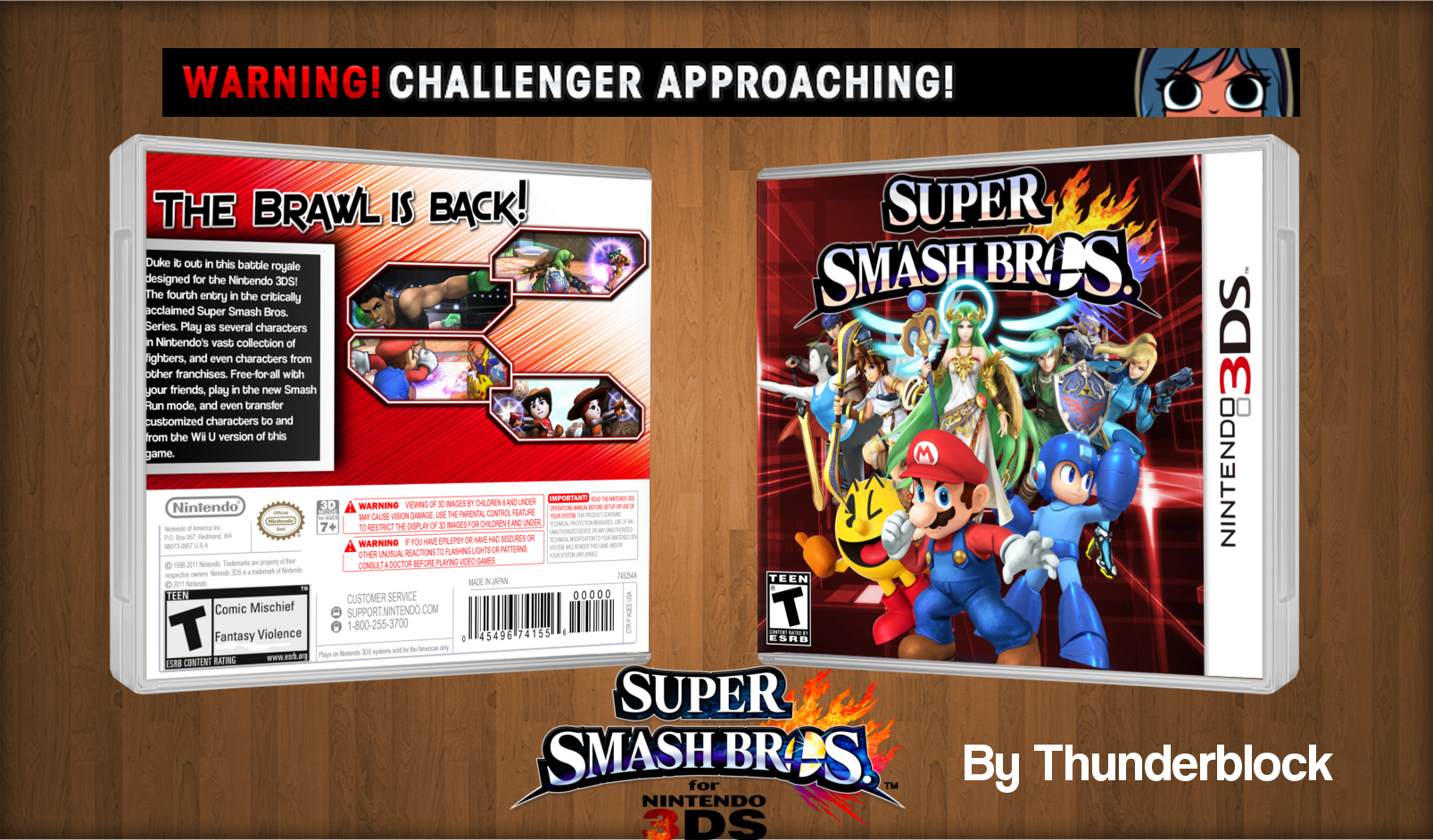 Super Smash Bros. For 3DS box cover