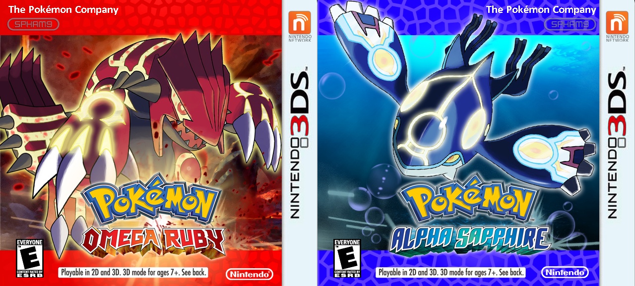 Pokemon Omega Ruby and Alpha Sapphire Boxart box cover