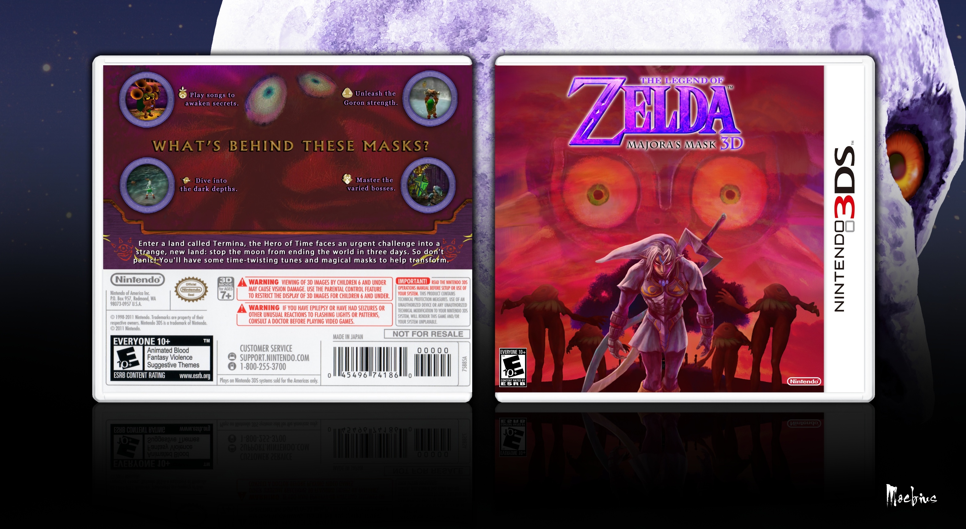 The Legend of Zelda: Majora's Mask 3D box cover
