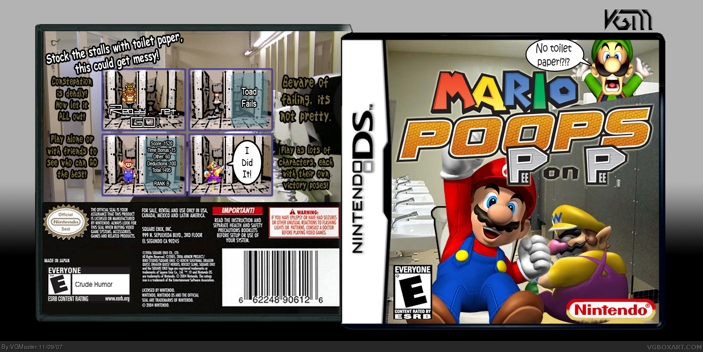 Mario Poops; Pee on Pee box cover